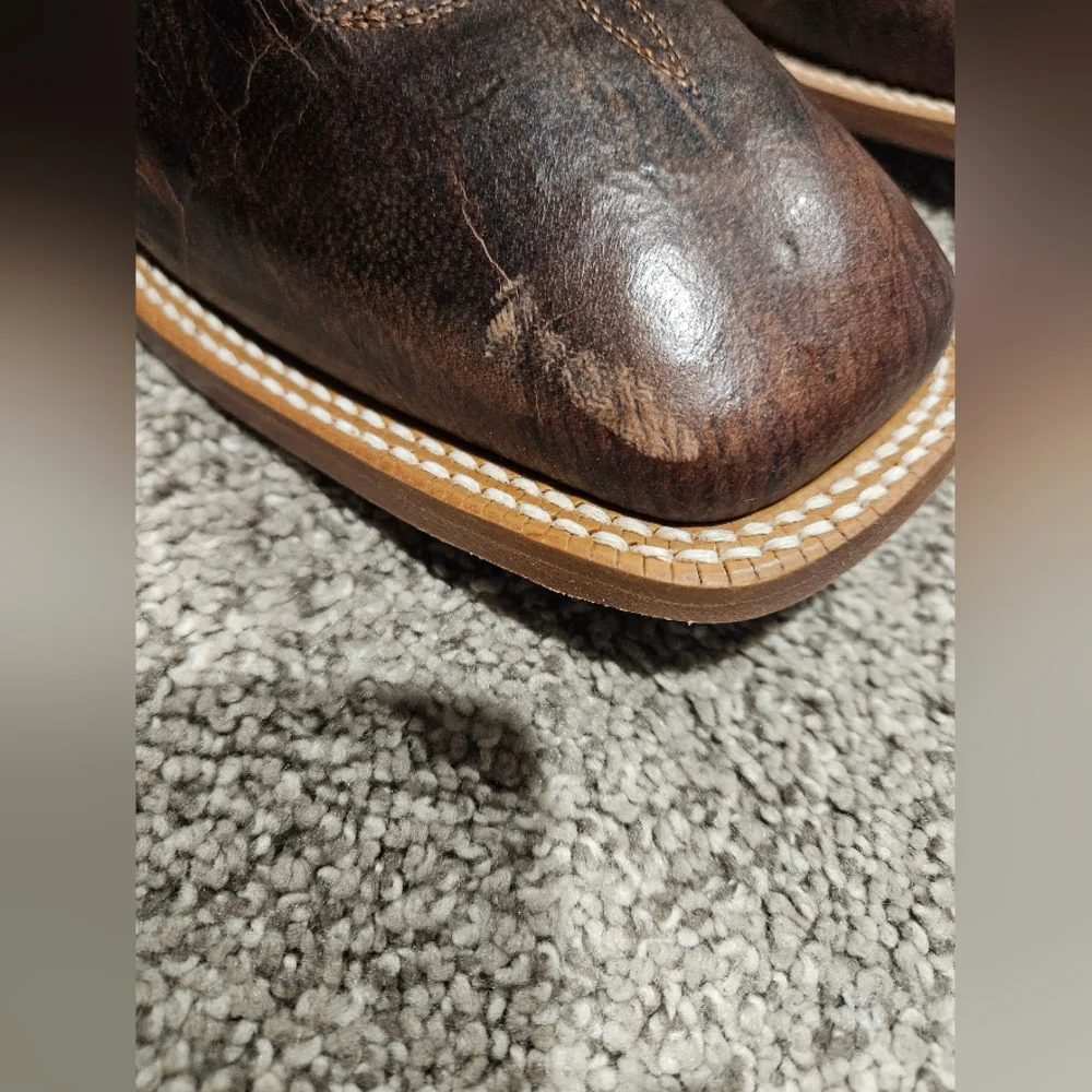 Ariat Men's Western Boots in Brown and Teal - Picture 5 of 8